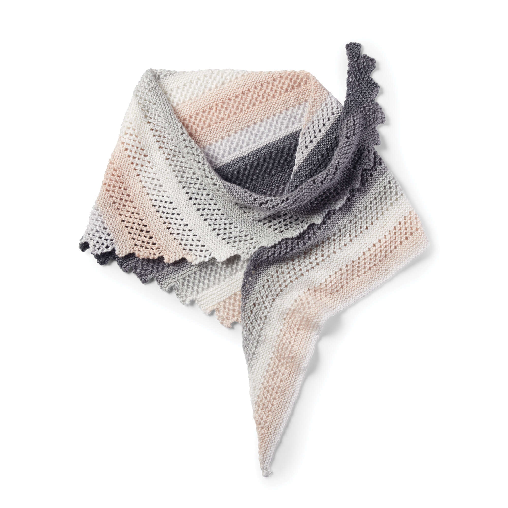 Caron Knit Shawl on the Bias (Digital Download)