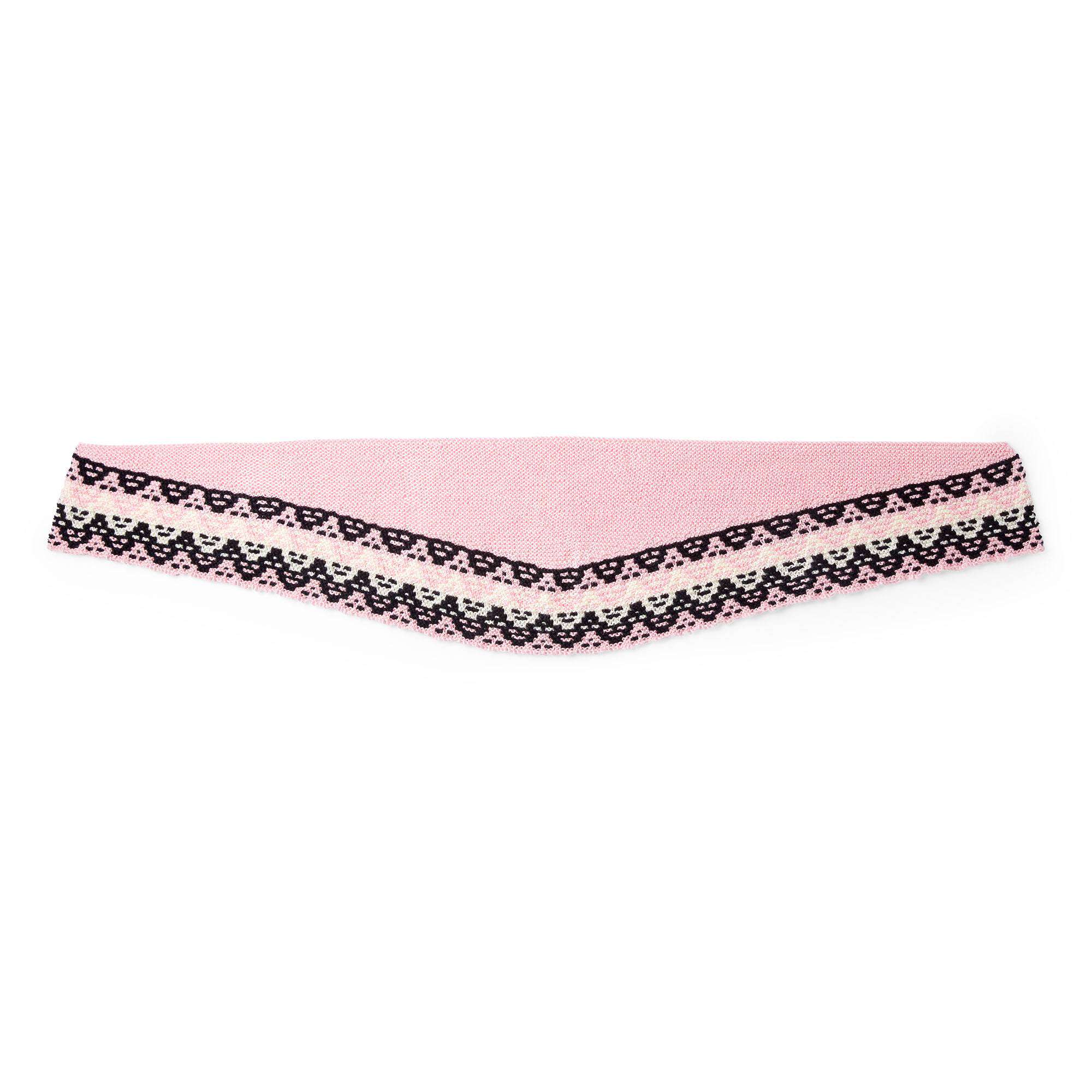 Caron Mosaic Border Knit Shawl (Digital Download)