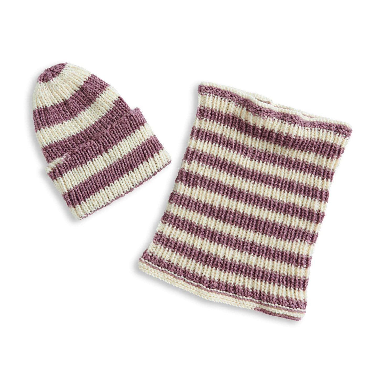 Caron Knit Hat & Cowl Knit Set (Digital Download)