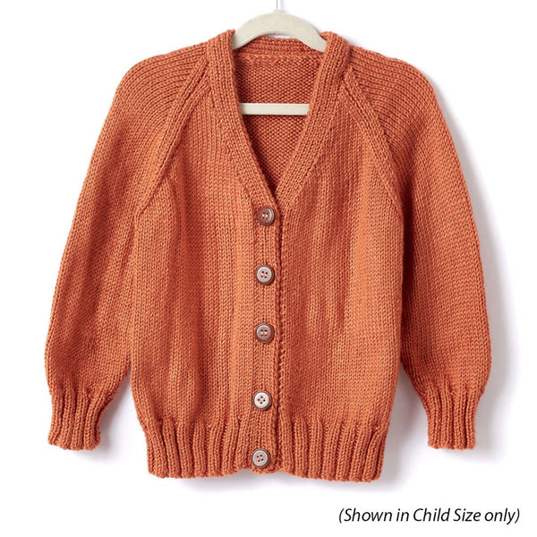 Adult Knit V-Neck Cardigan (Digital Download)