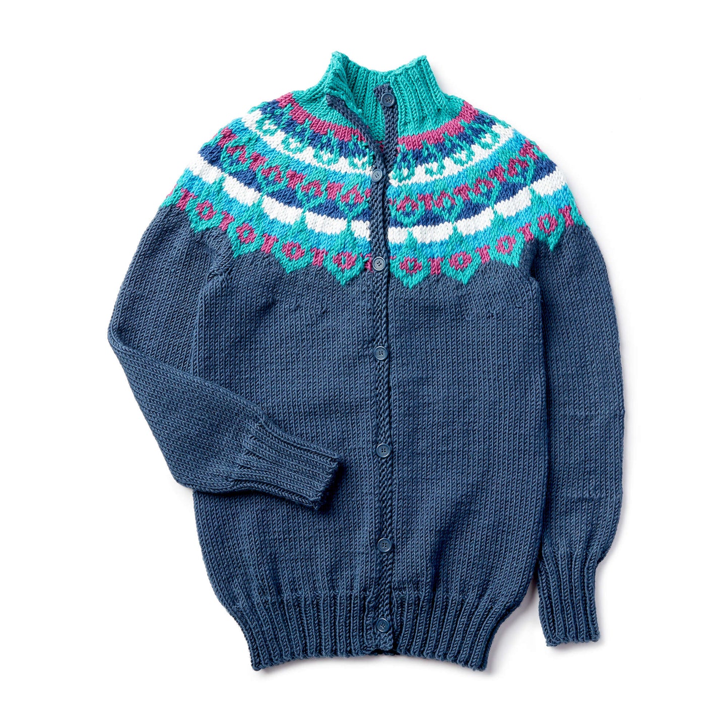Caron X Pantone Fair Isle Knit Yoke Cardigan (Digital Download)