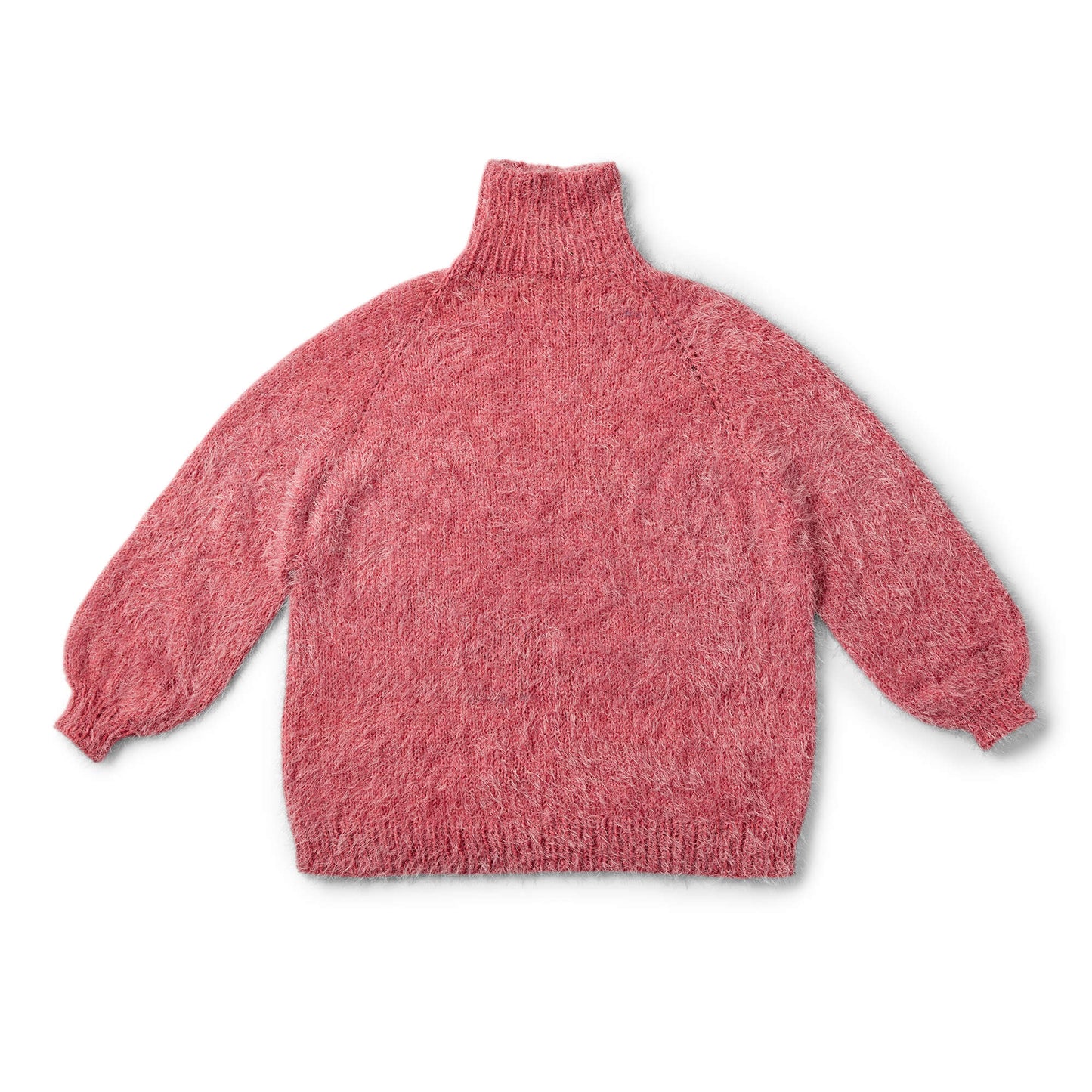 Caron Top Down Funnel Neck Knit Pullover (Digital Download)