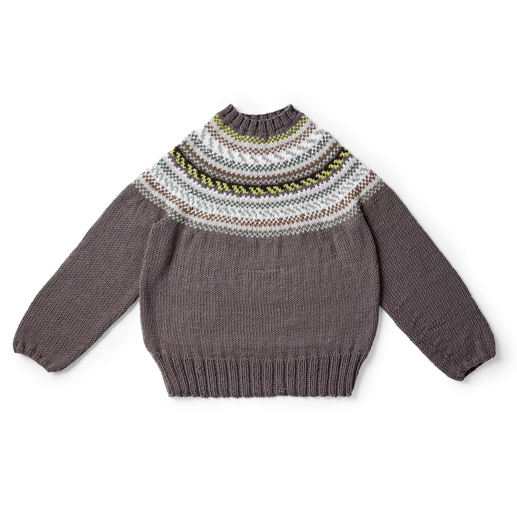 Caron St Lawrence Knit Yoke Sweater (Digital Download)