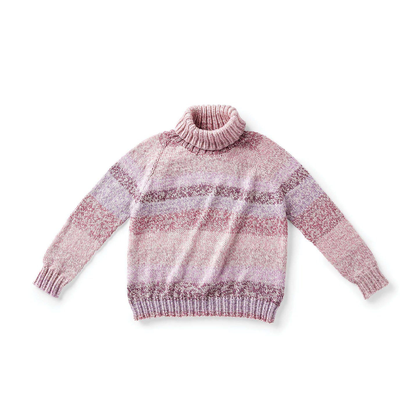 Caron Marled Top-Down Knit Turtleneck (Digital Download)