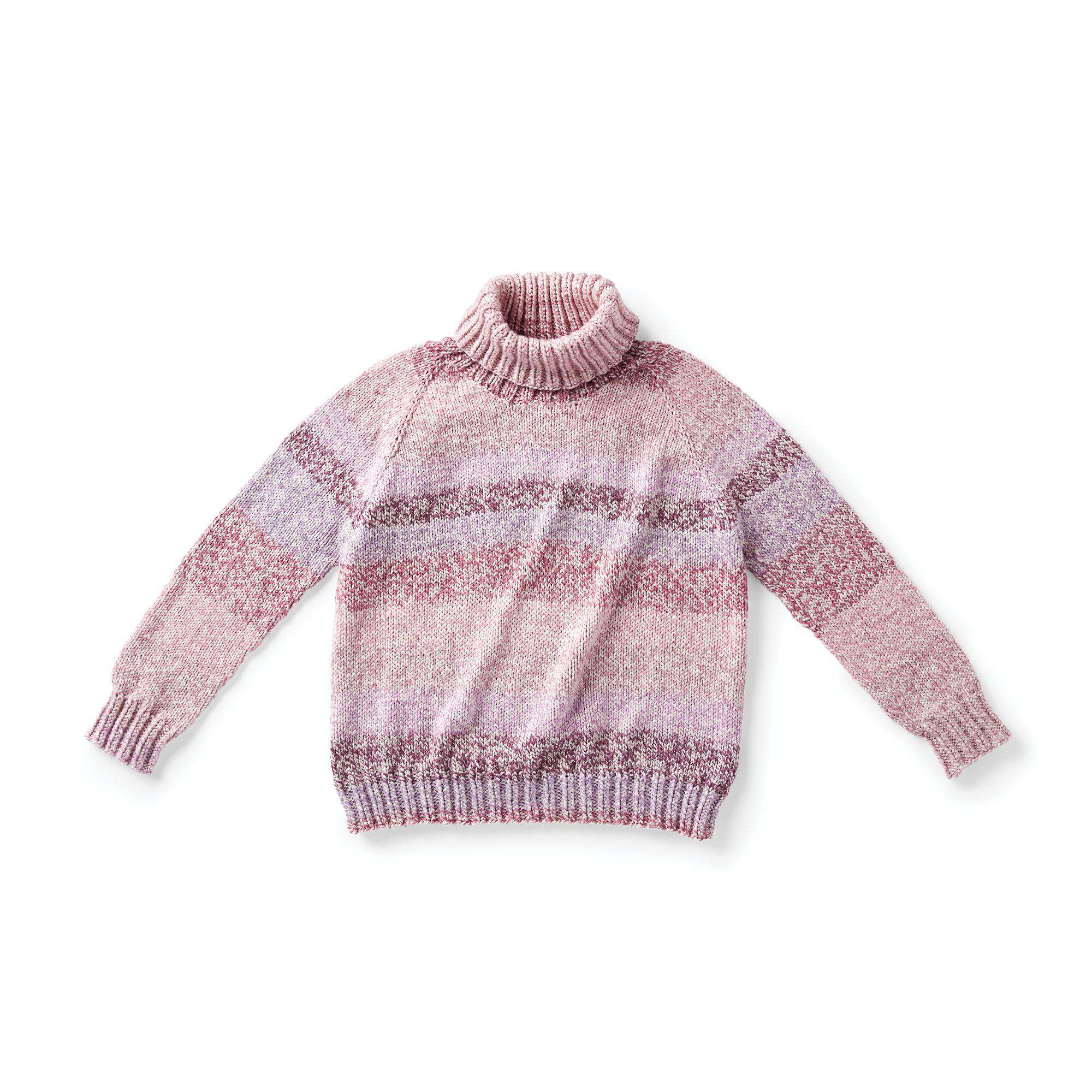 Caron Marled Top-Down Knit Turtleneck (Digital Download)