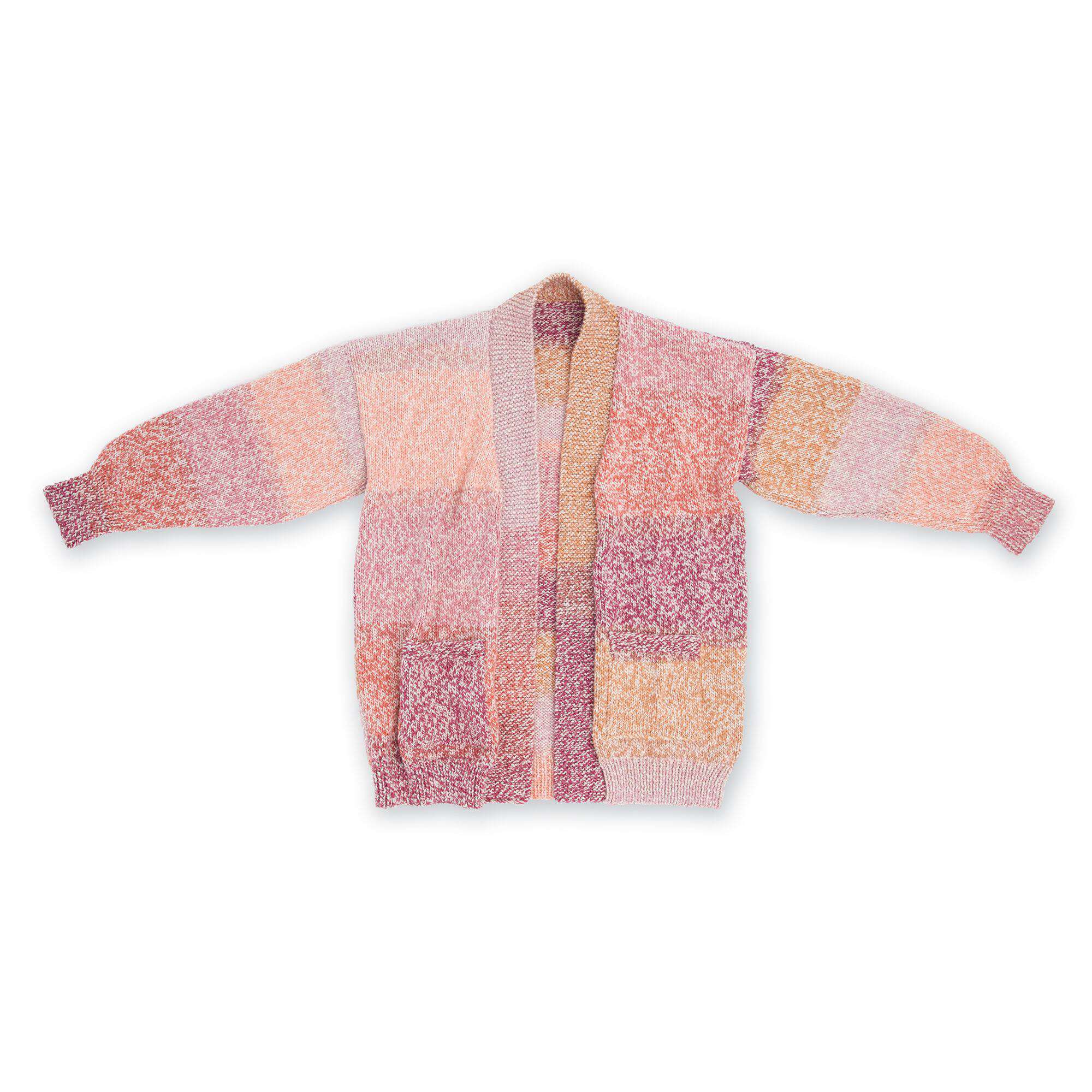 Caron Dropped Shoulder Knit Cardigan (Digital Download)