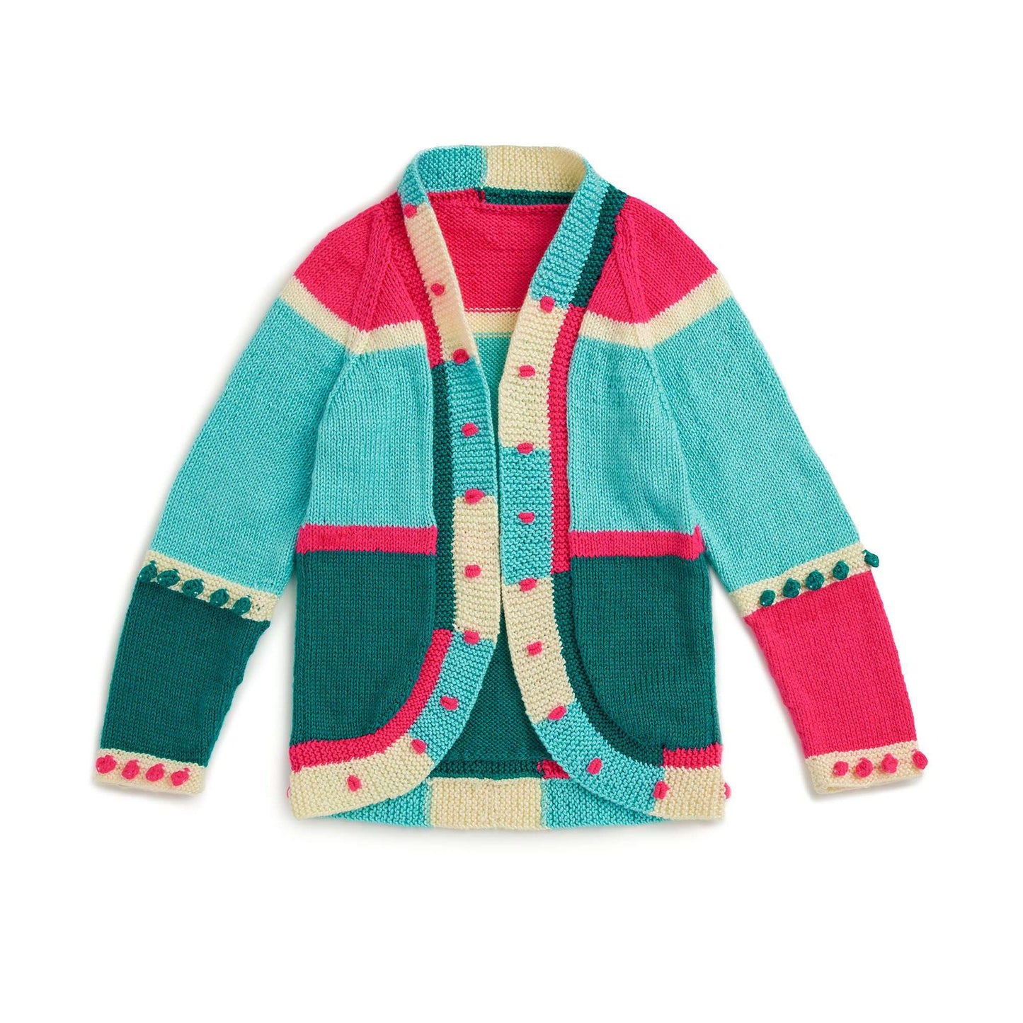 Caron Connect the Dots Knit Cardigan (Digital Download)