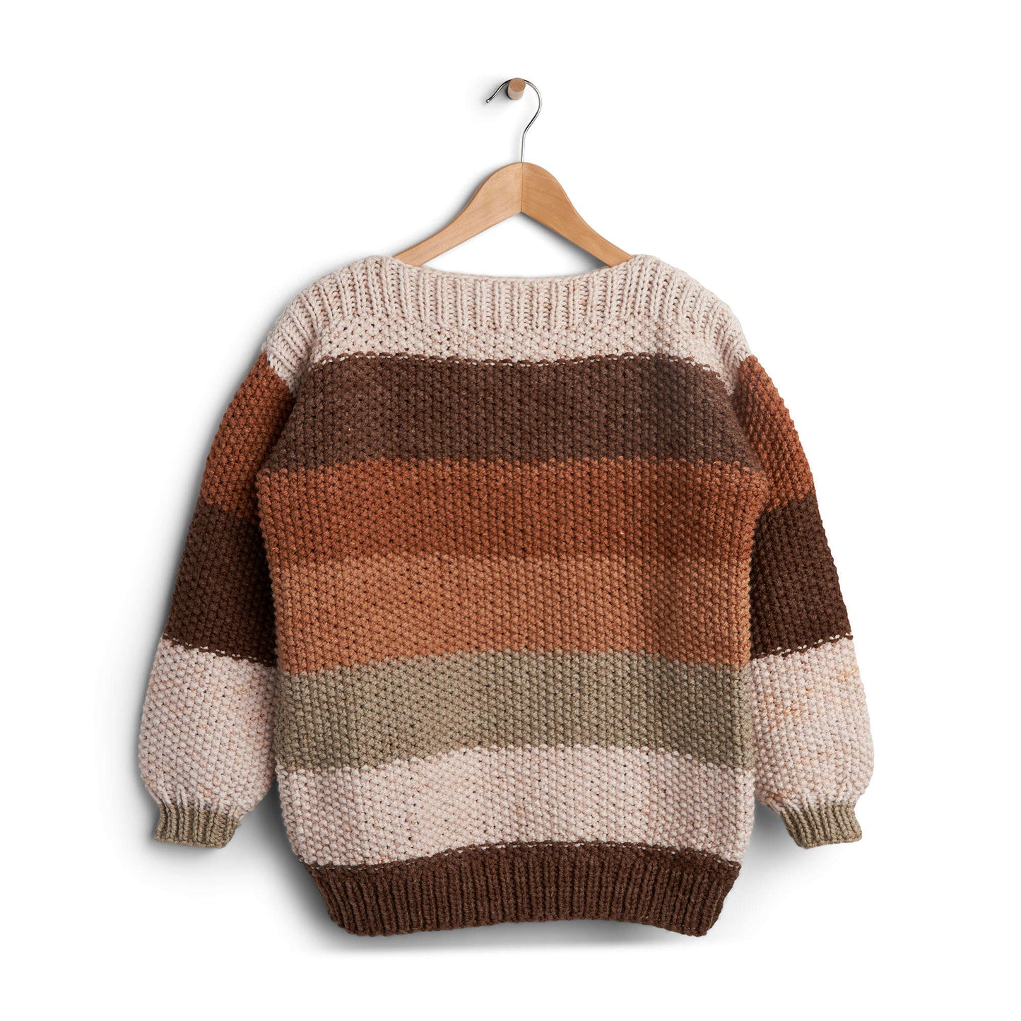 Caron Let's Go Beginner Stripes Knit Sweater (Digital Download)
