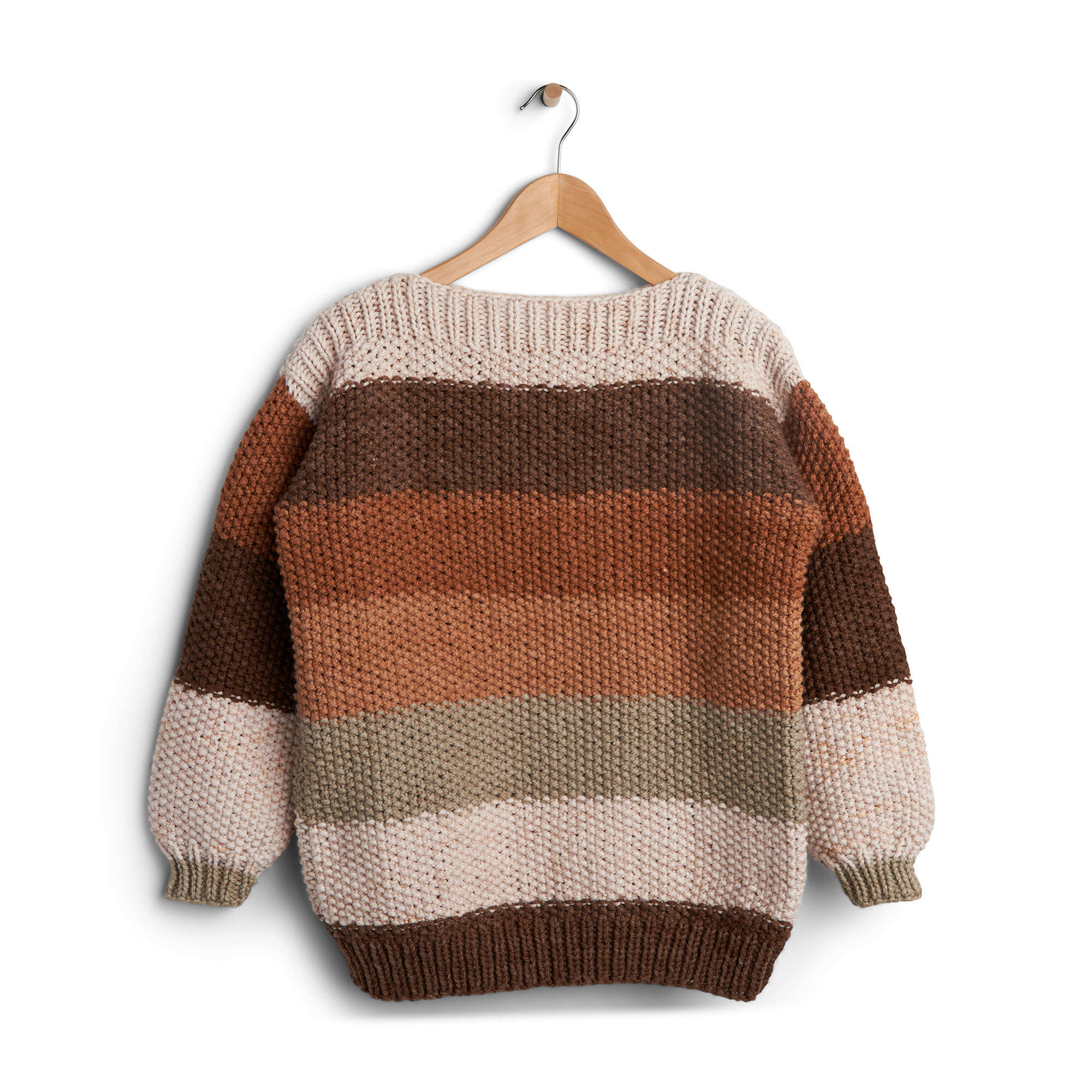 Caron Let's Go Beginner Stripes Knit Sweater (Digital Download)