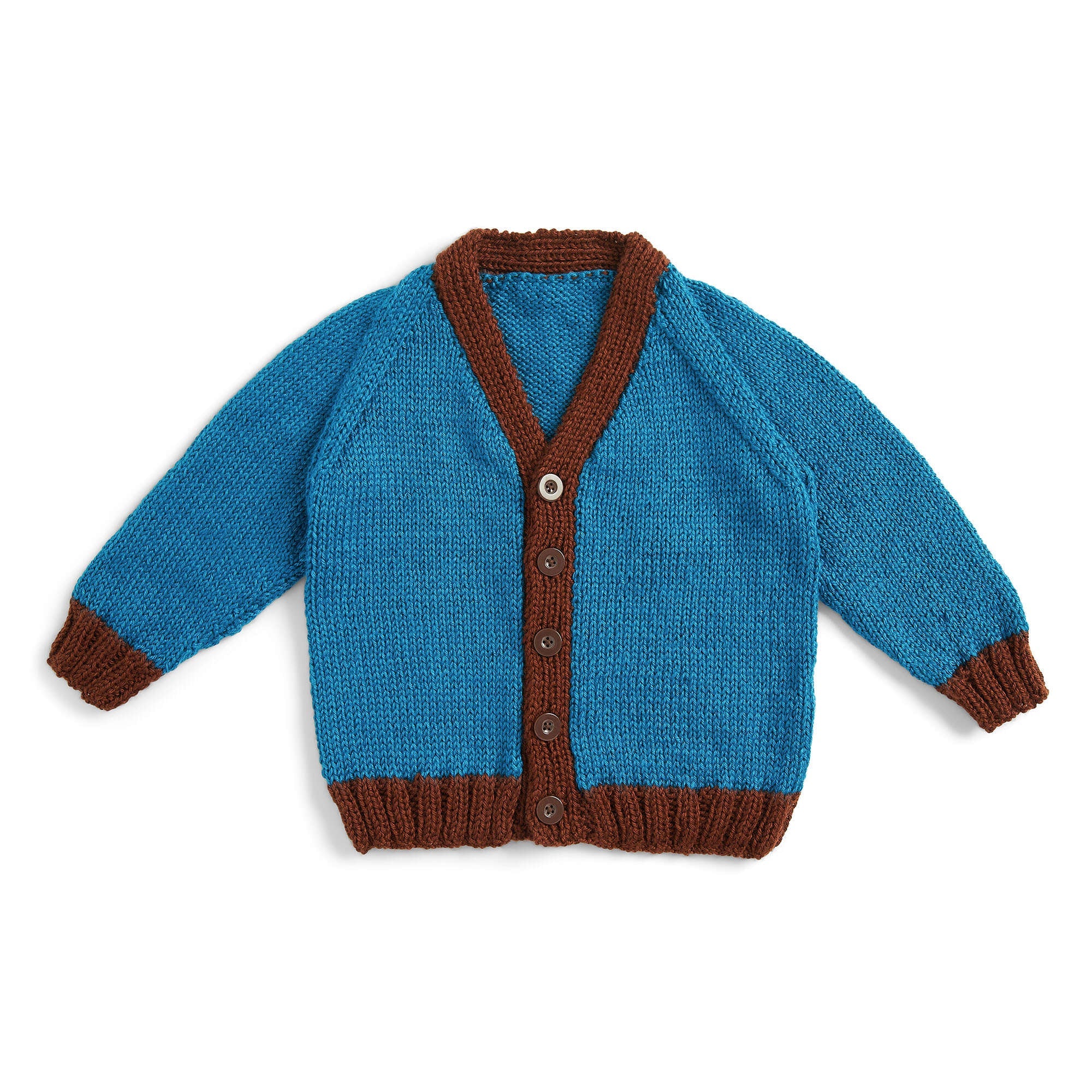 Caron V-Neck Knit Cardigan (Digital Download)