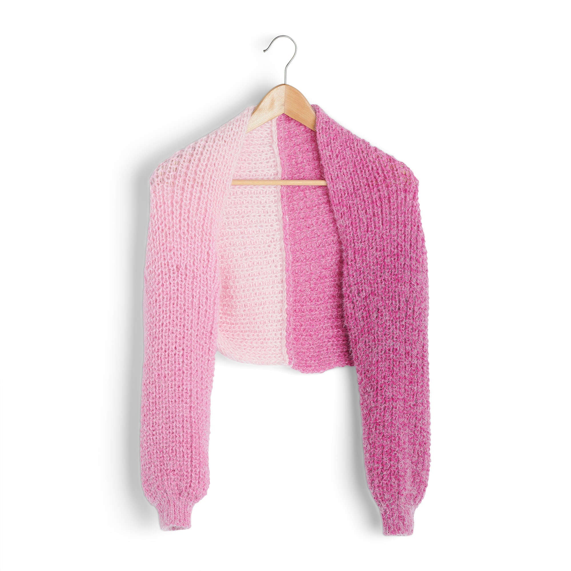 Caron Brioche Rib Knit Shrug