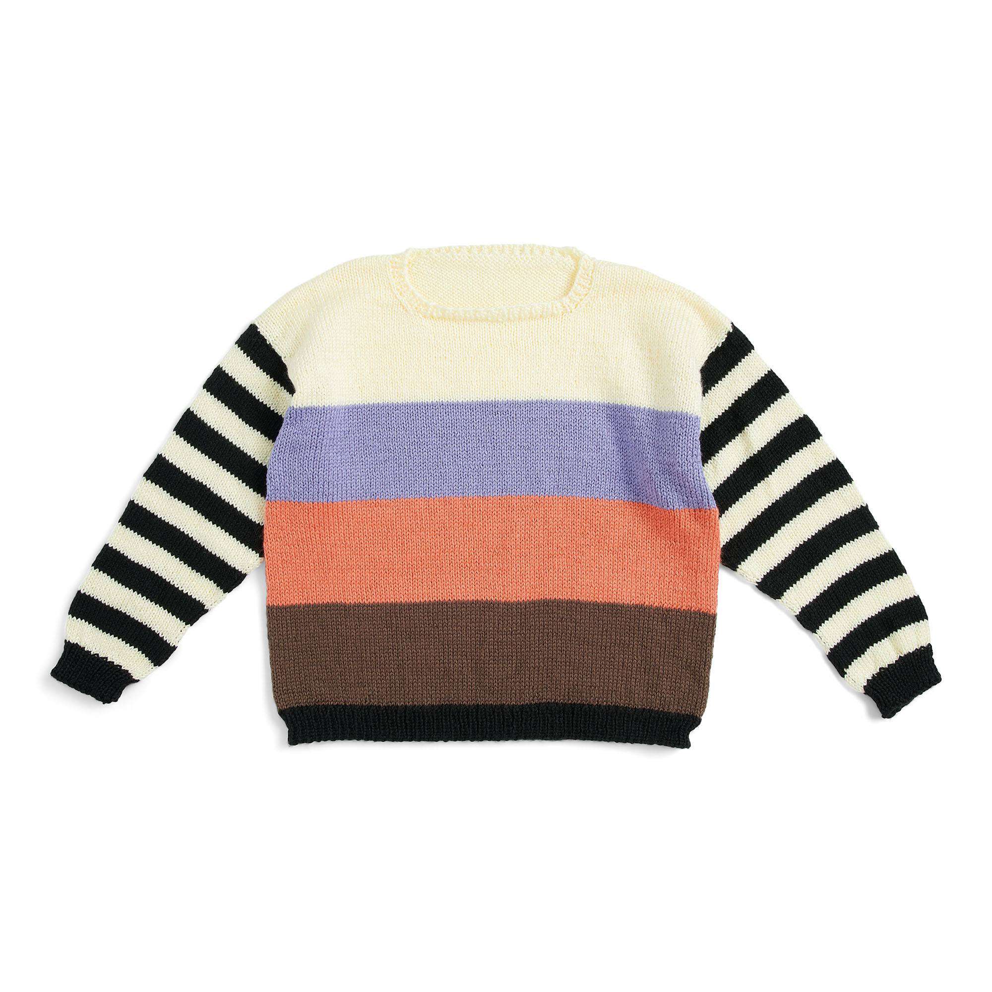 Caron Change Your Stripes Knit Sweater (Digital Download)