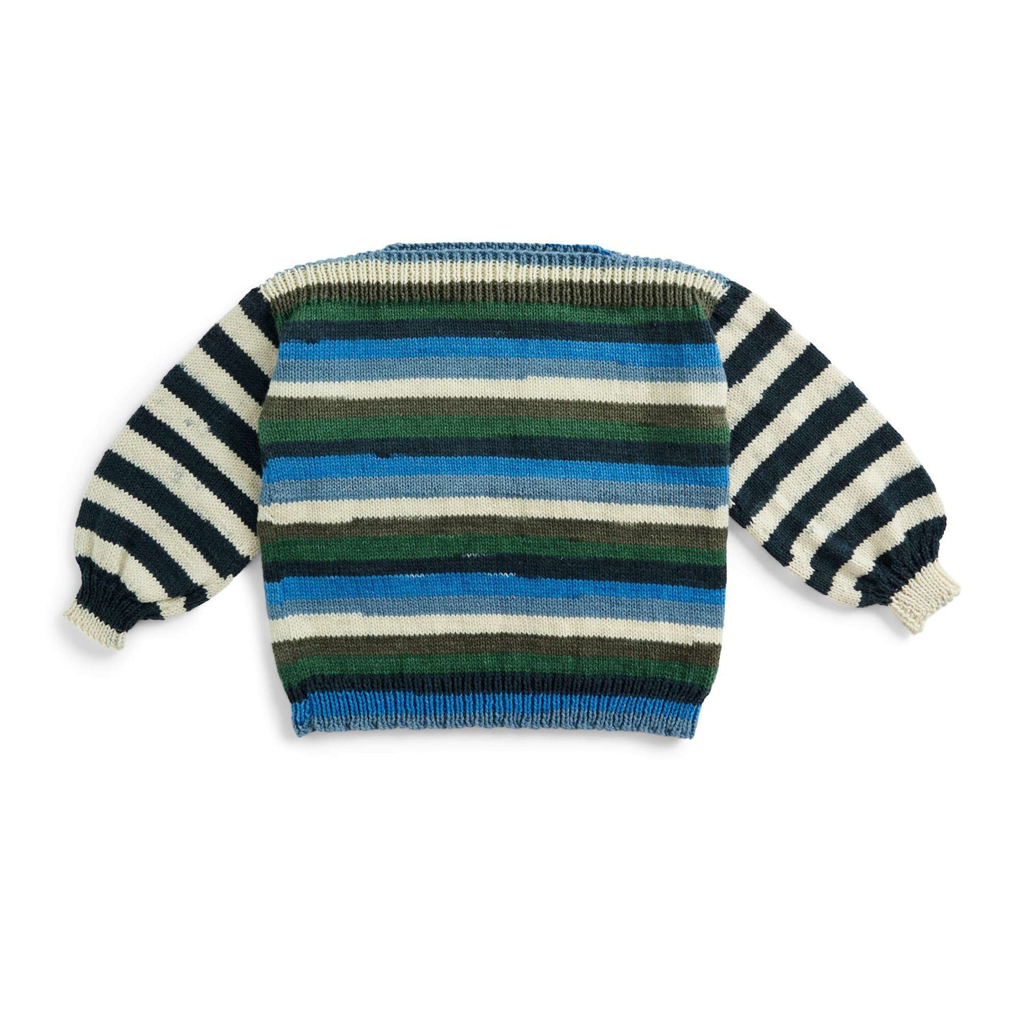 Caron Two Tone Striped Knit Pullover (Digital Download)