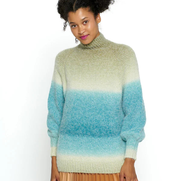KNITTING PATTERN DOWNLOAD - Free Caron Turtleneck Knit Pullover Pattern, XS/S
