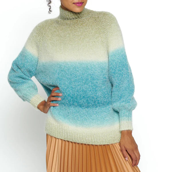KNITTING PATTERN DOWNLOAD - Free Caron Turtleneck Knit Pullover Pattern, XS/S