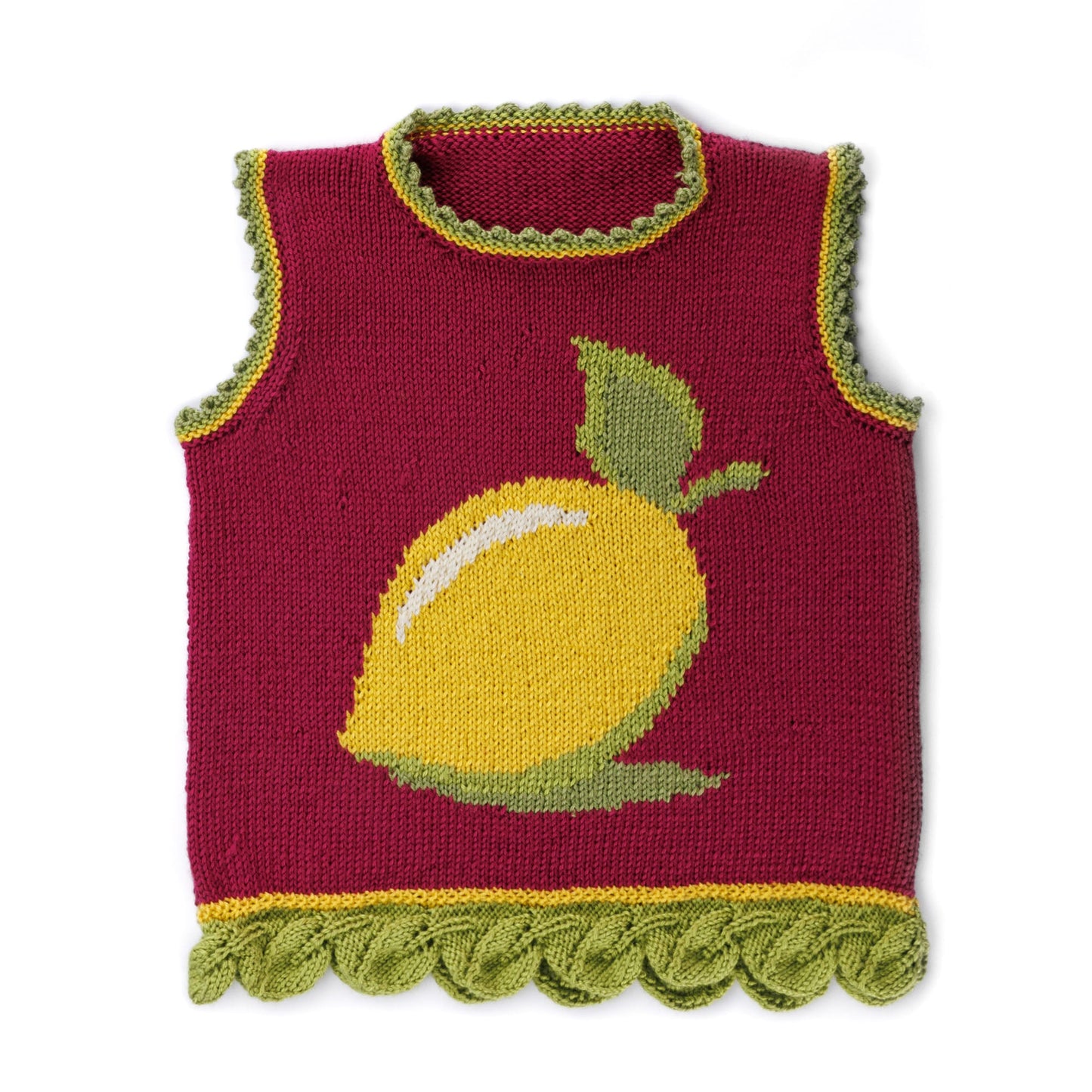 Caron Knit Lemon-y Vest (Digital Download)