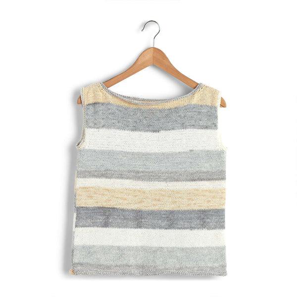 KNITTING PATTERN DOWNLOAD - CARON KNIT BOATNECK TOP PATTERN, LARGE