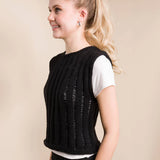 CROCHET PATTERN DOWNLOAD - CARON LET IT SLIDE KNIT TOP PATTERN, XS/S
