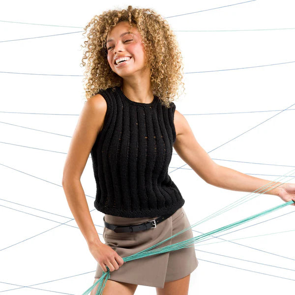 CROCHET PATTERN DOWNLOAD - CARON LET IT SLIDE KNIT TOP PATTERN, XS/S