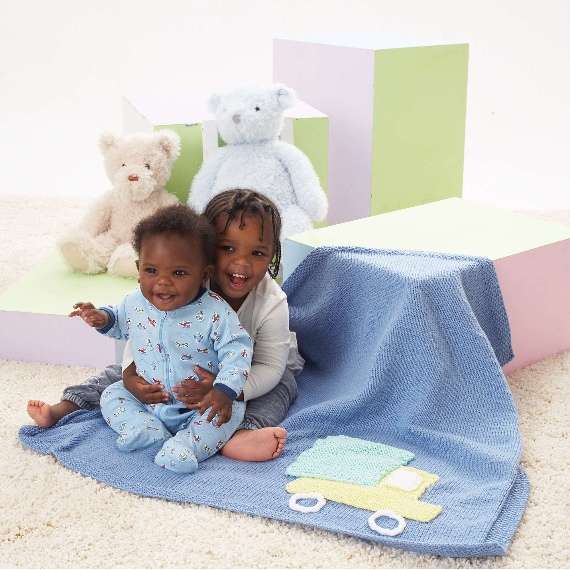 Caron Truck Pocket Knit Blanket (Digital Download)