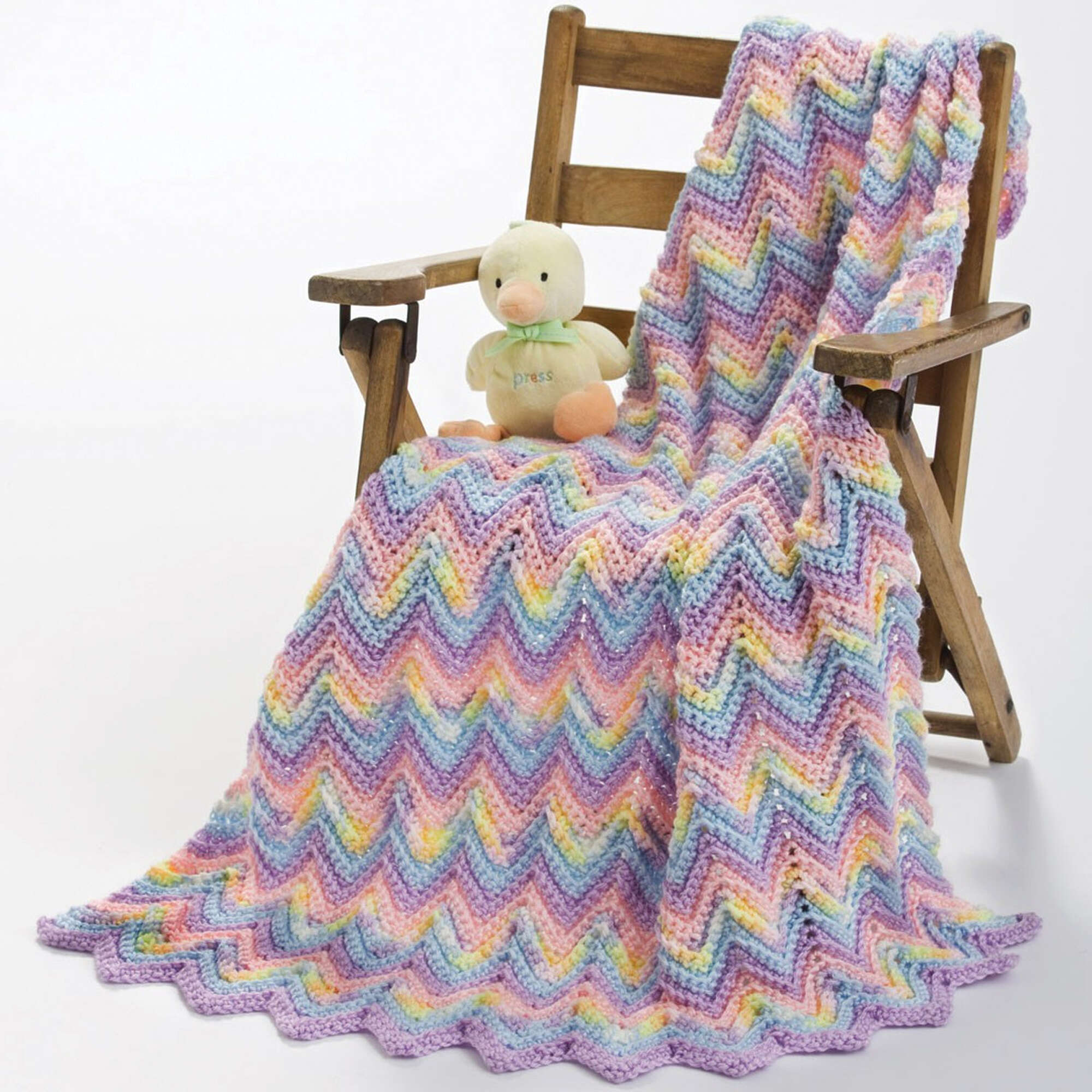 Caron Knit Ripple Baby Blanket
