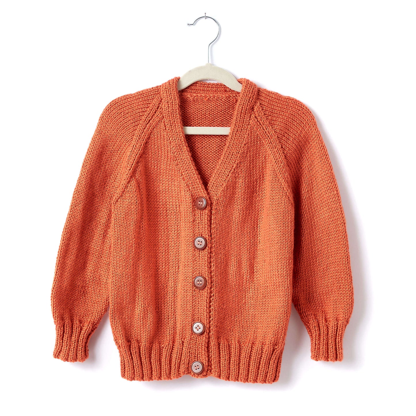 Caron Child's Knit V-Neck Cardigan (Digital Download)