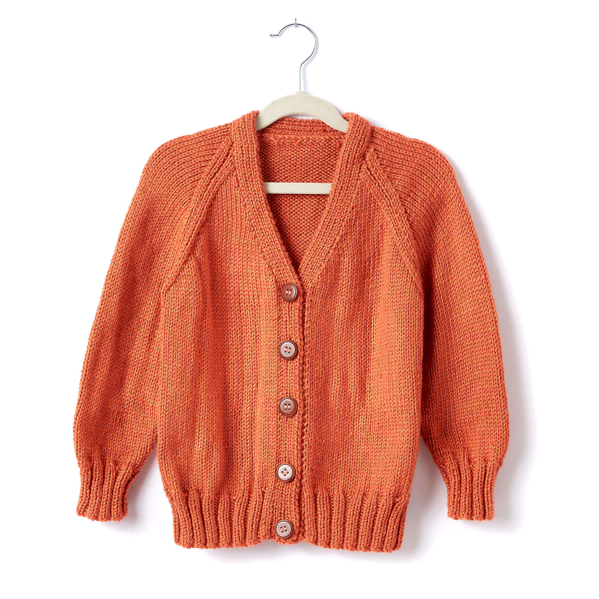 Caron Child's Knit V-Neck Cardigan (Digital Download)