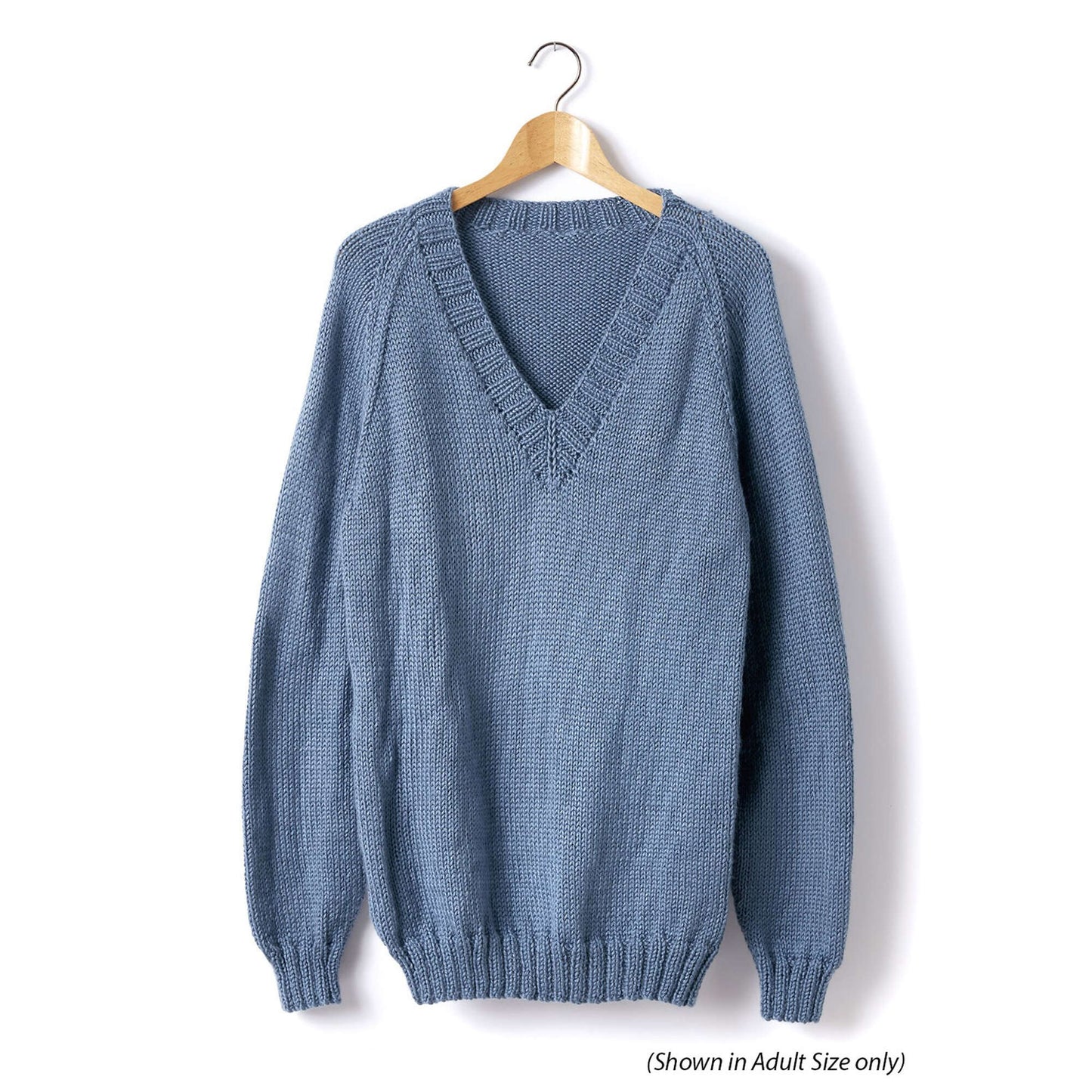 Caron Child's Knit V-Neck Pullover (Digital Download)