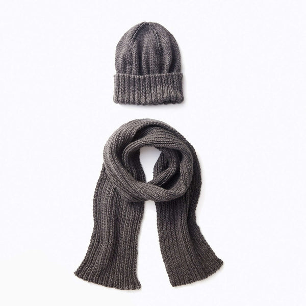 Men's Basic Hat & Scarf Knit Set (Digital Download)