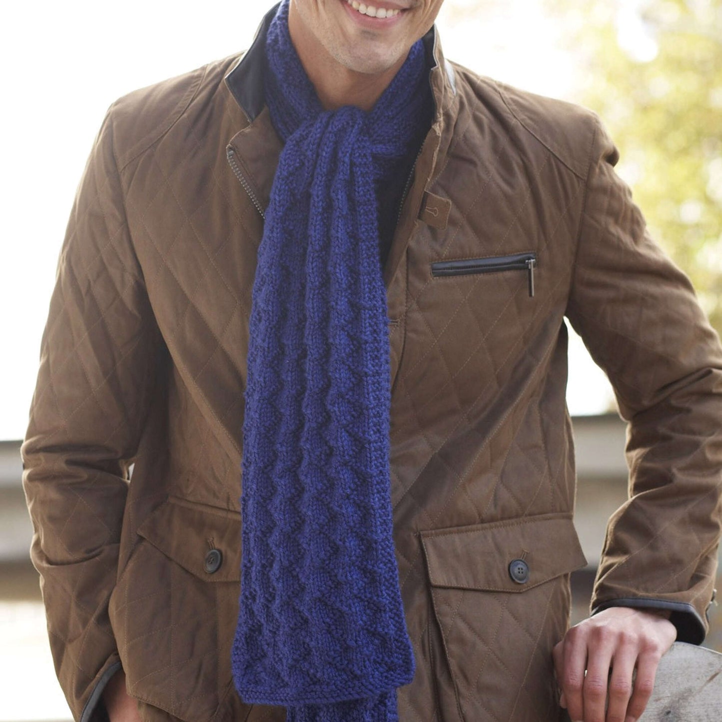 Caron Knit Men's Interchangeable Scarves (Digital Download)