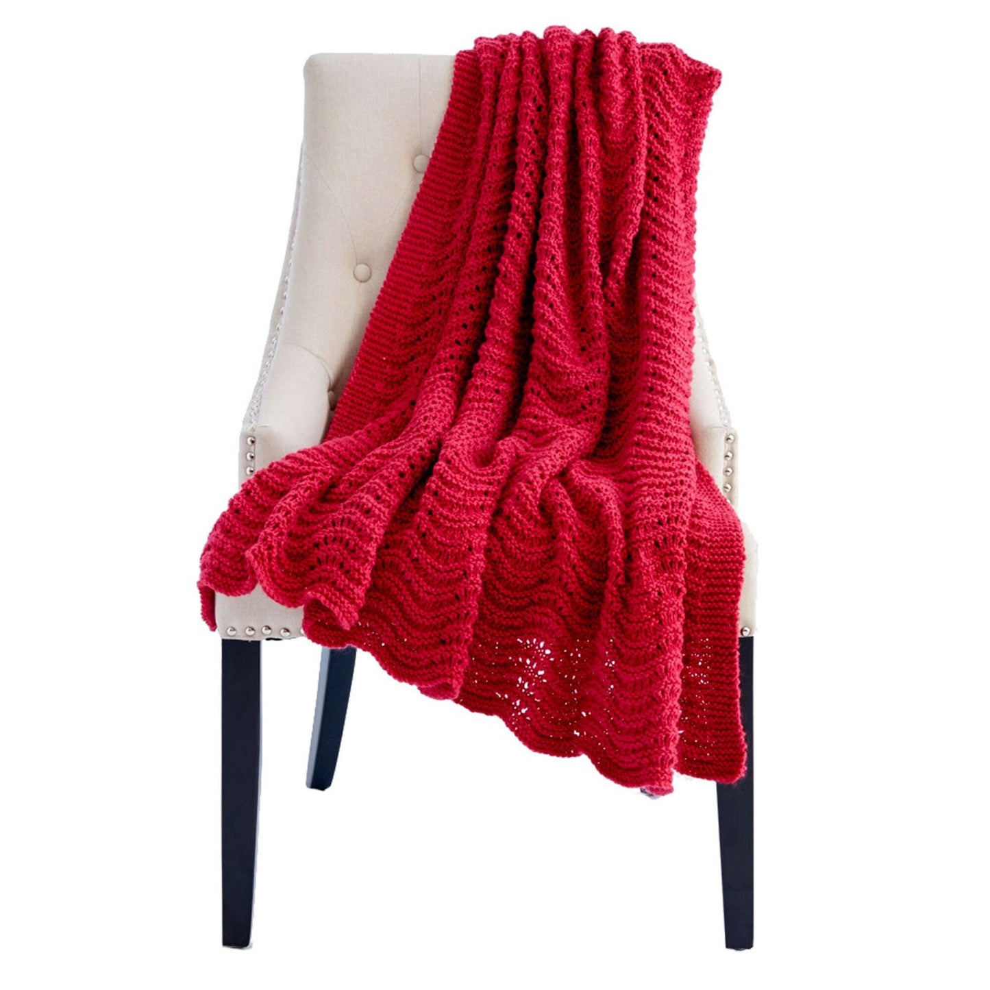 Caron Rippling Waves Knit Afghan (Digital Download)