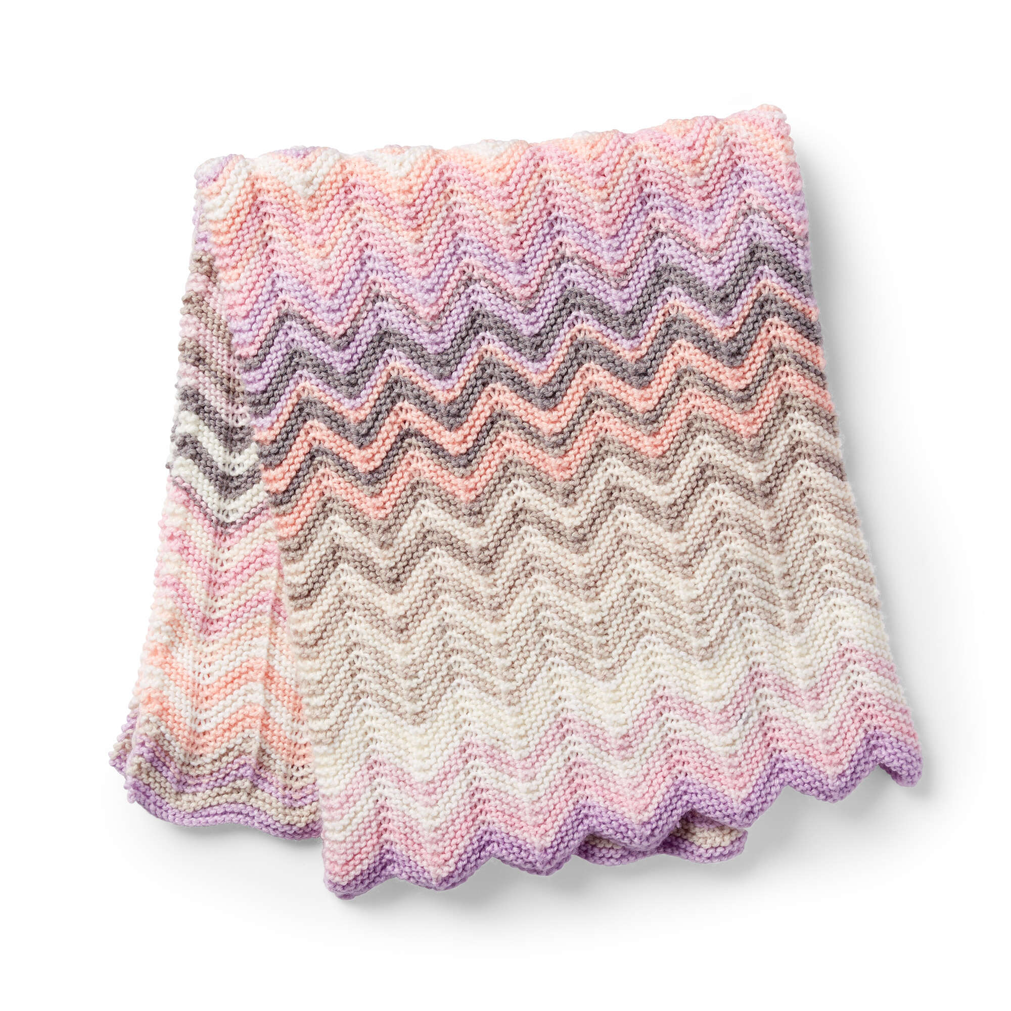 Caron Shaded Chevrons Knit Baby Blanket (Digital Download)