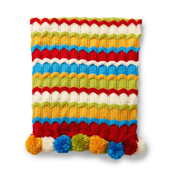 Cheerful Ripple Knit Blanket (Digital Download)
