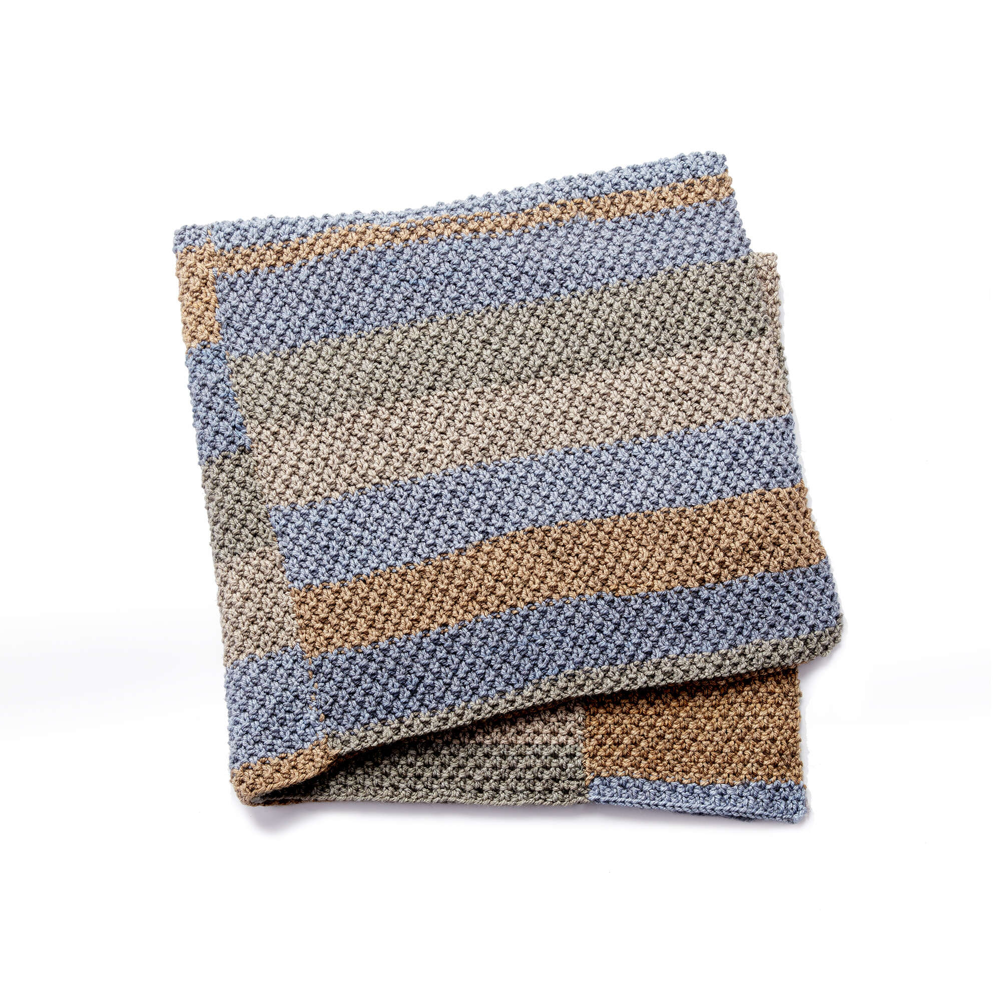 Caron Paneled Knit Afghan (Digital Download)