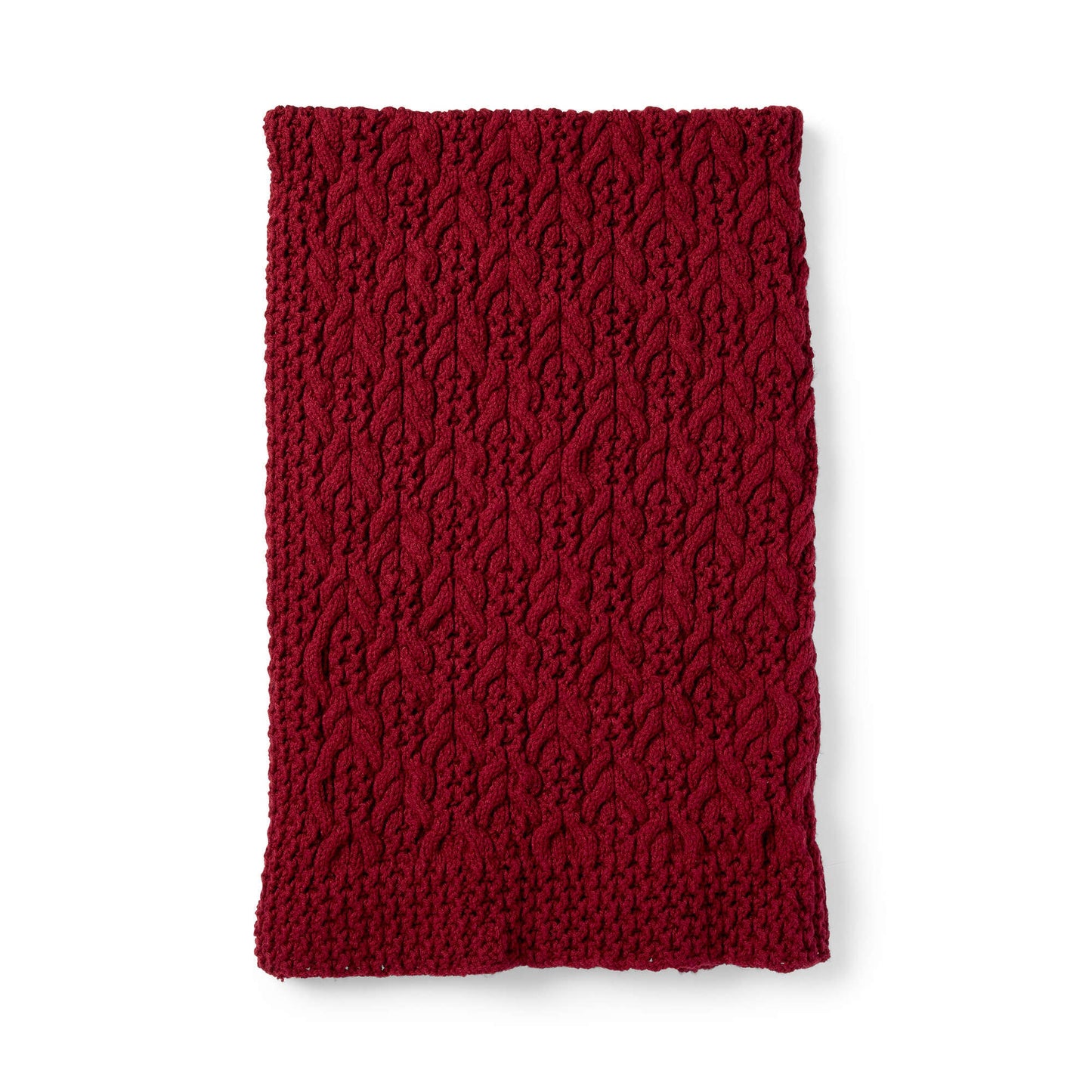 Caron Lattice Cable and Lace Knit Blanket (Digital Download)