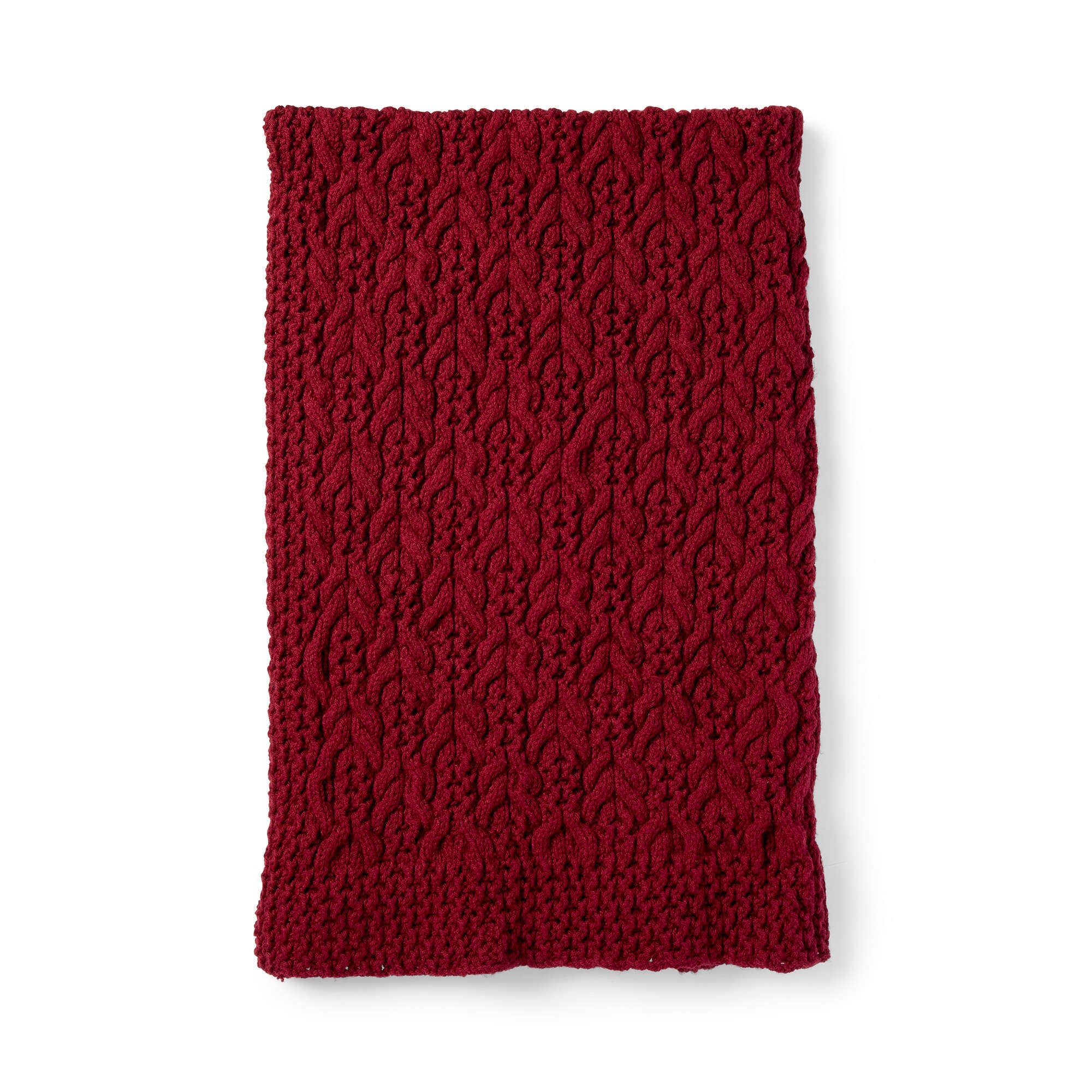 Caron Lattice Cable and Lace Knit Blanket (Digital Download)