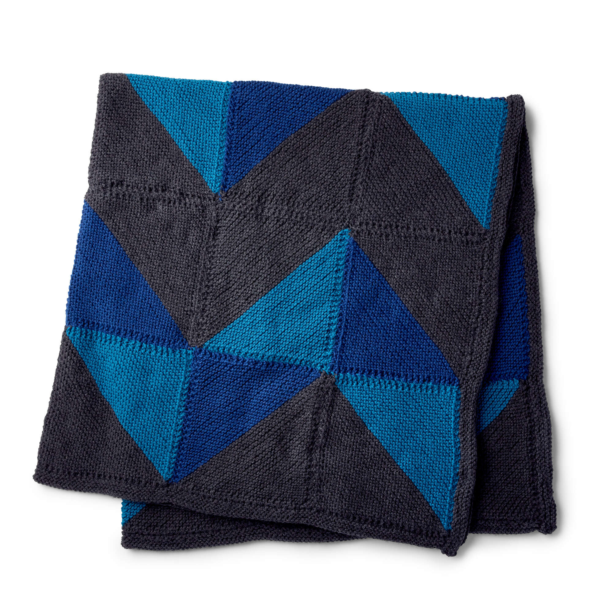 Caron Graphic Chevron Knit Blanket (Digital Download)