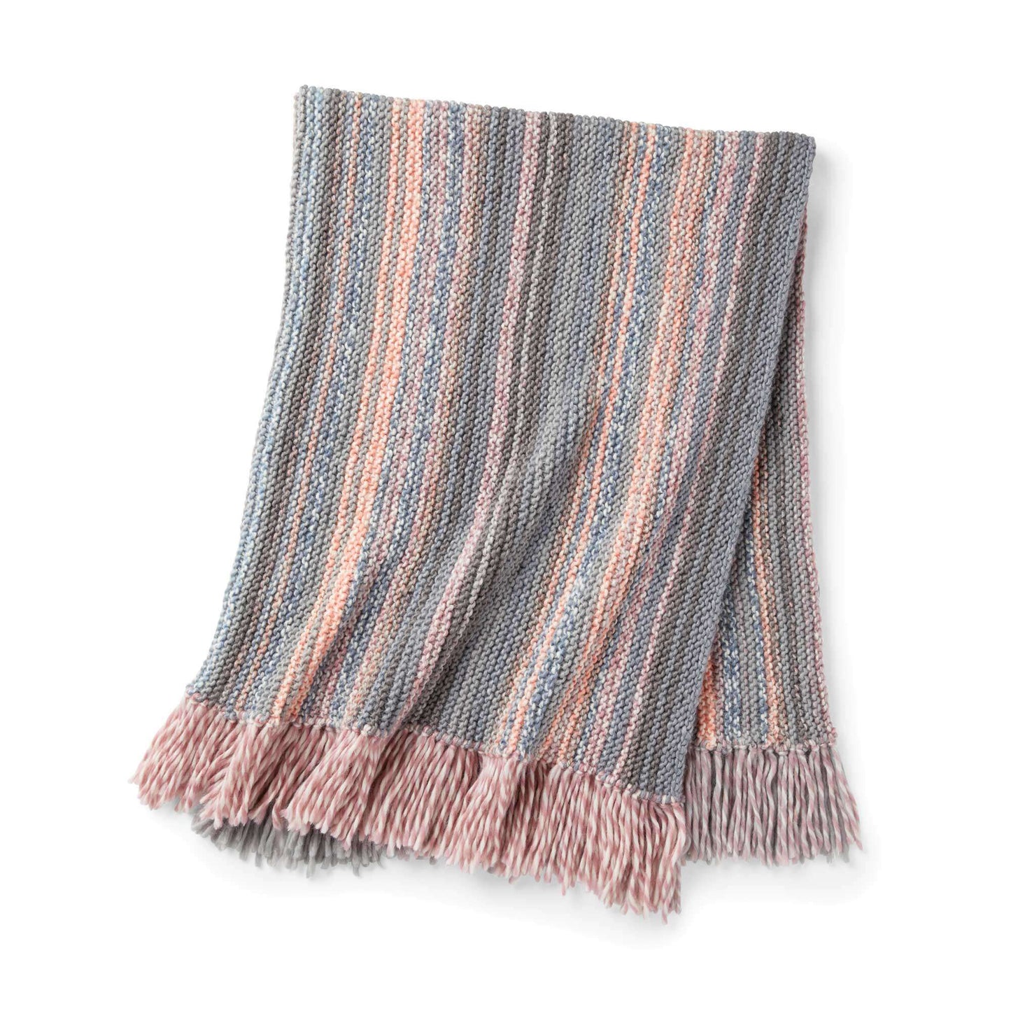 Caron Swirling Stripes Knit Blanket (Digital Download)