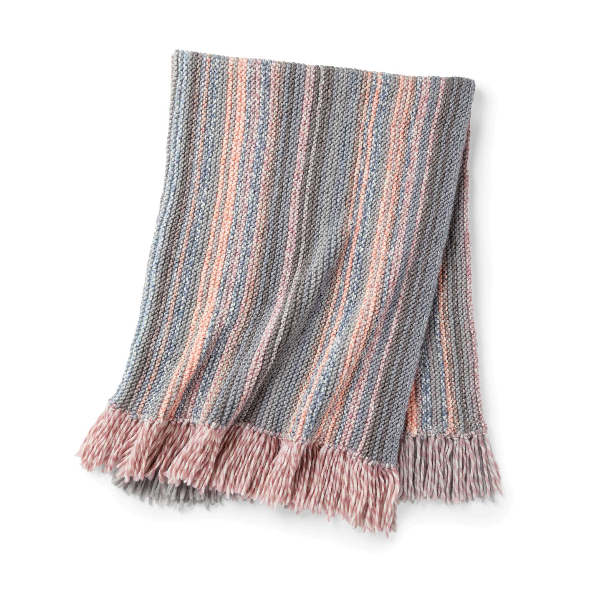 Caron Swirling Stripes Knit Blanket (Digital Download)