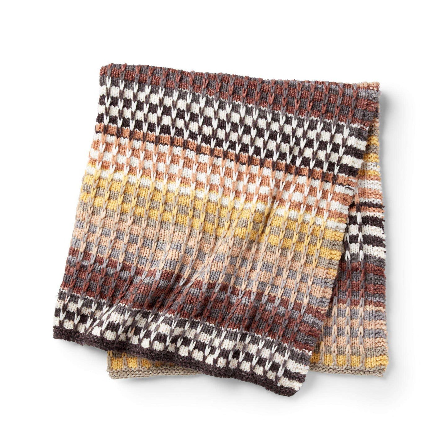 Caron Double The Stripes Knit Blanket (Digital Download)