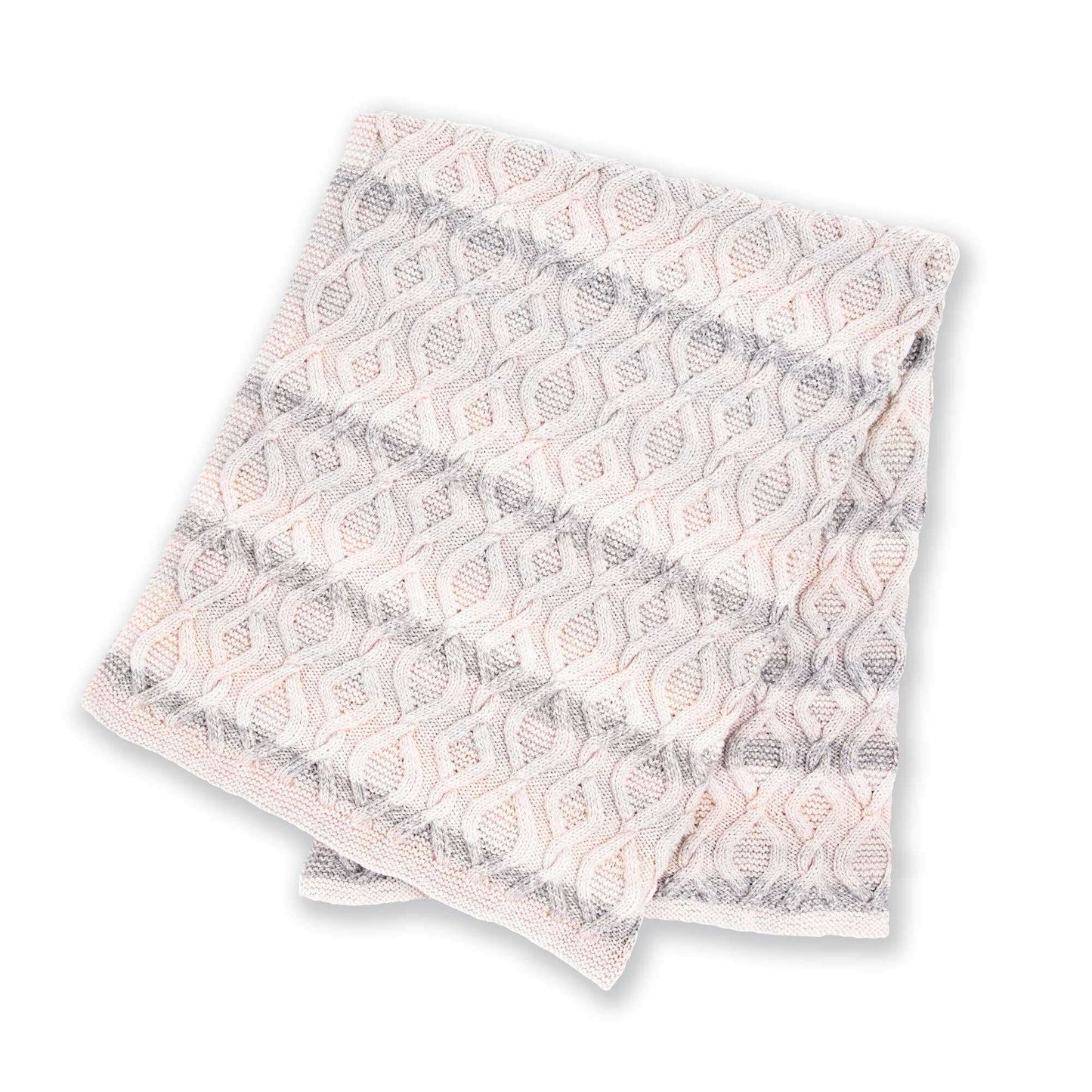 Caron Marble Cakes Climbing Cables Knit Blanket (Digital Download)