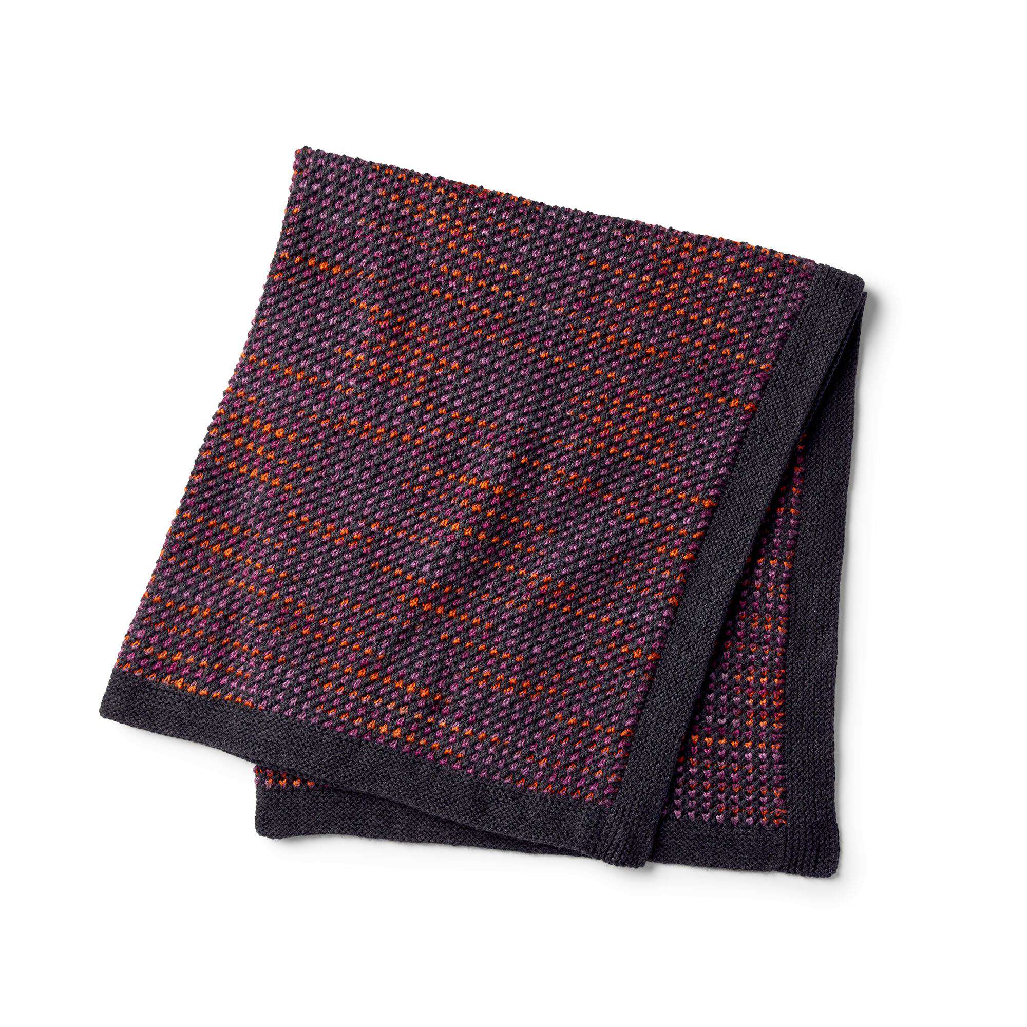 Caron Bee Stitch Knit Blanket (Digital Download)