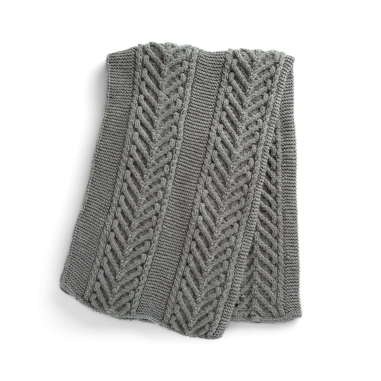 Caron Ascending Braid Knit Blanket (Digital Download)