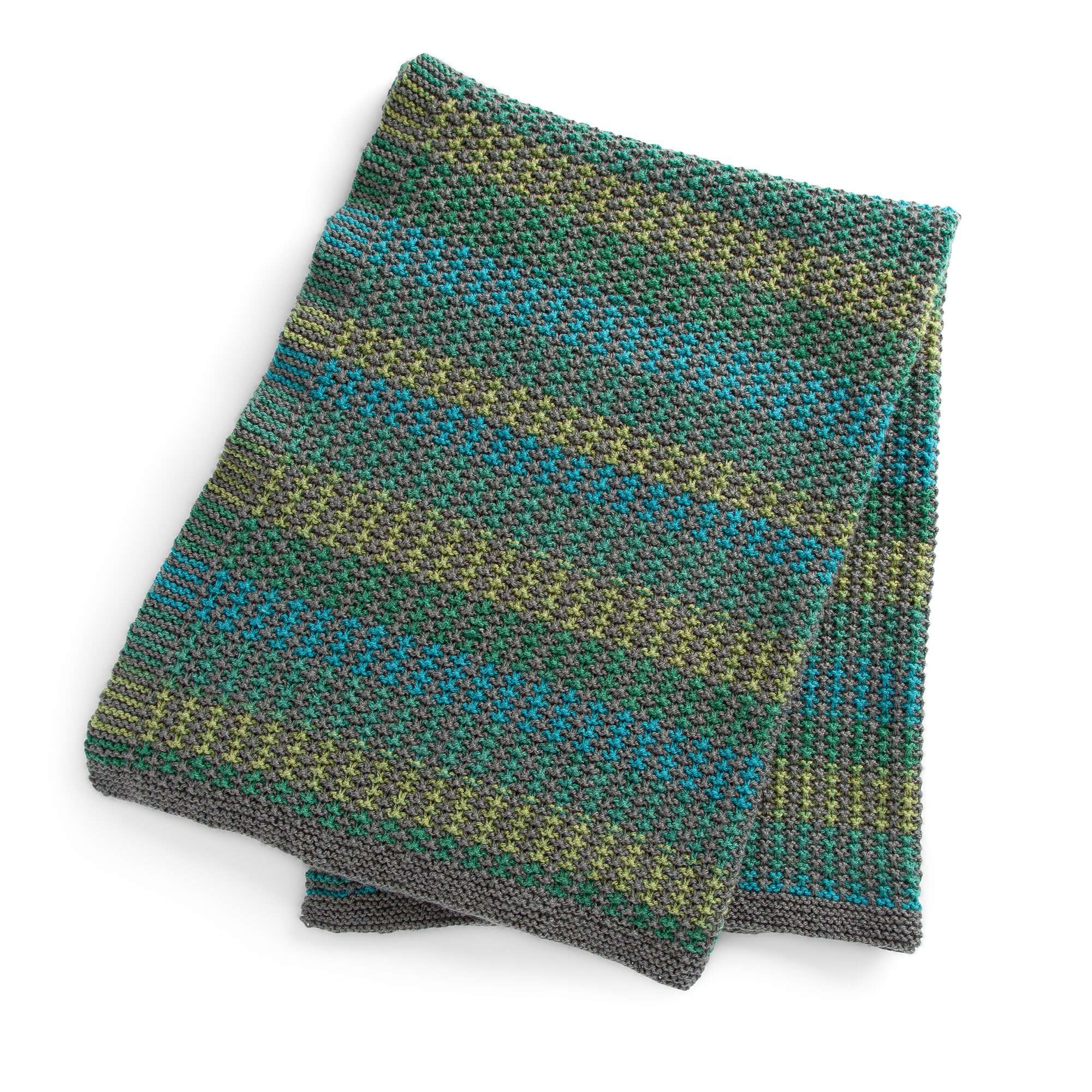 Caron Knit Slip Stitch Stripes Blanket (Digital Download)