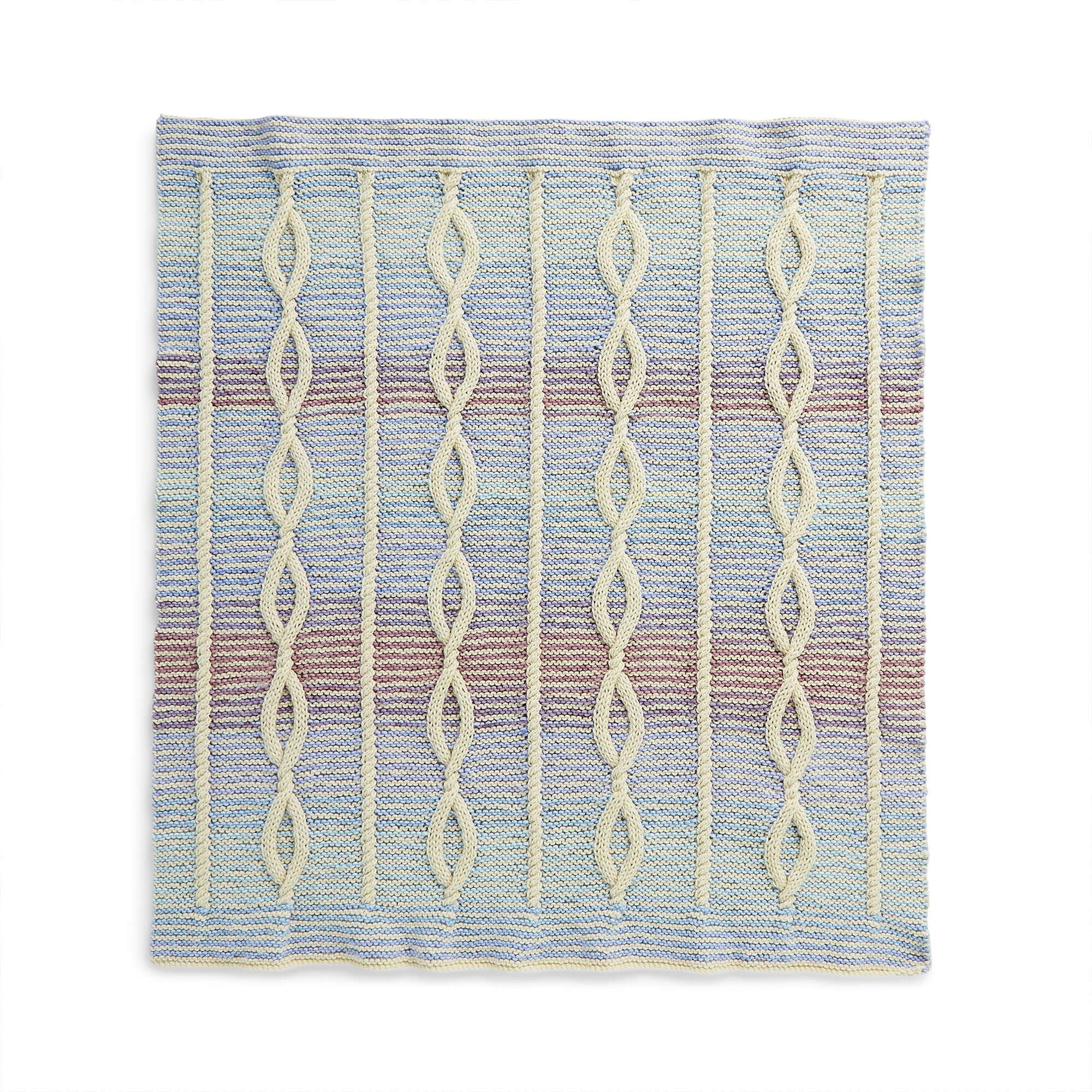 Caron Tonal Cables Knit Lapghan (Digital Download)