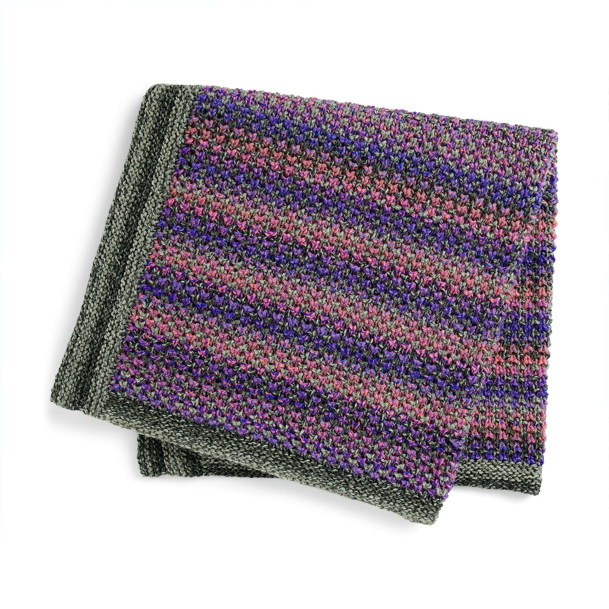 Caron Bee Stitch Knit Blanket (Digital Download)