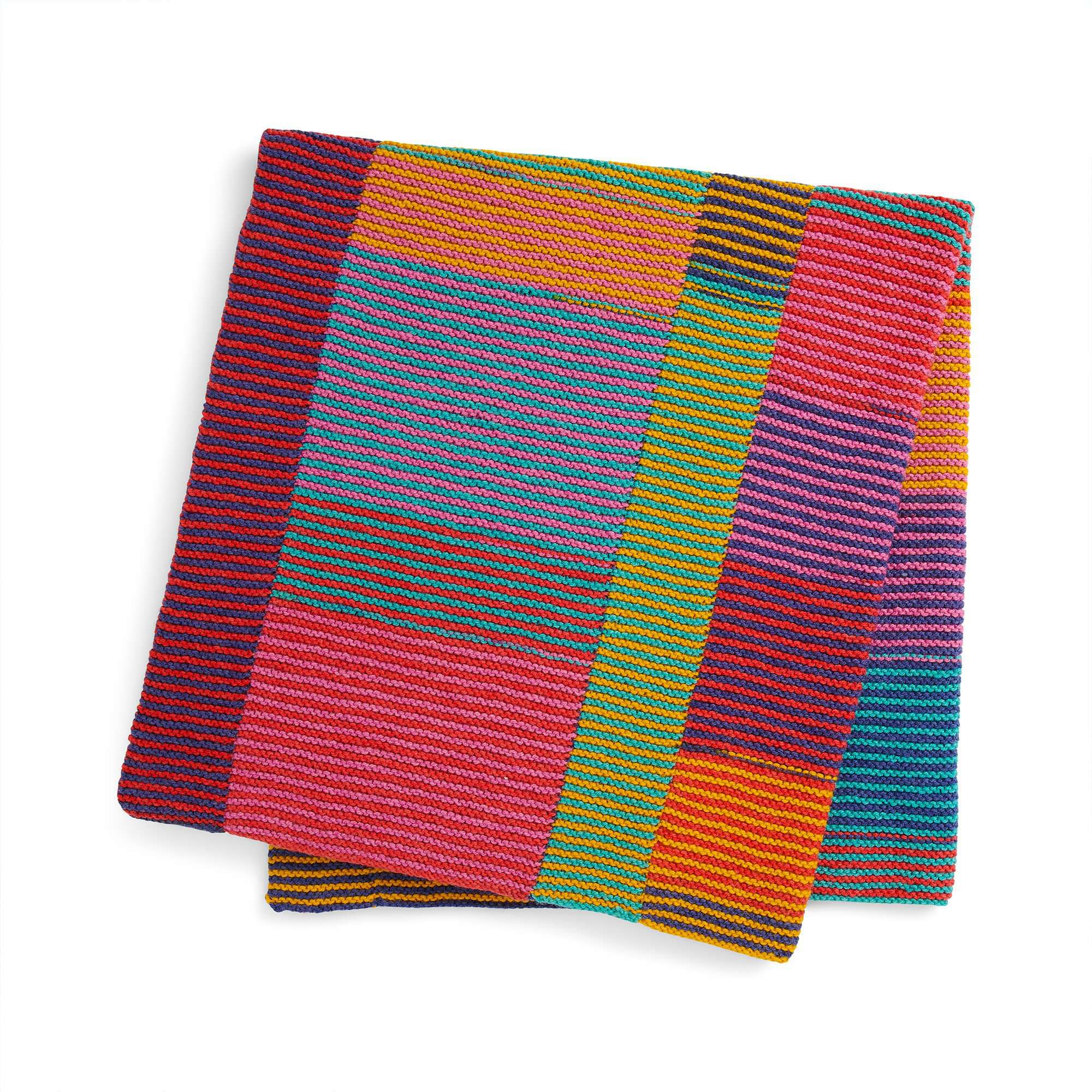 Caron Color Me Bold Knit Blanket (Digital Download)