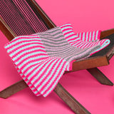 KNITTING PATTERN DOWNLOAD - FREE CARON BRIGHT KNIT BEACH BLANKET PATTERN