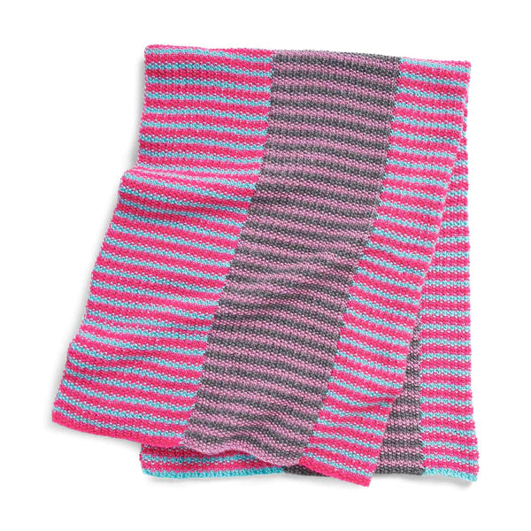 KNITTING PATTERN DOWNLOAD - FREE CARON BRIGHT KNIT BEACH BLANKET PATTERN
