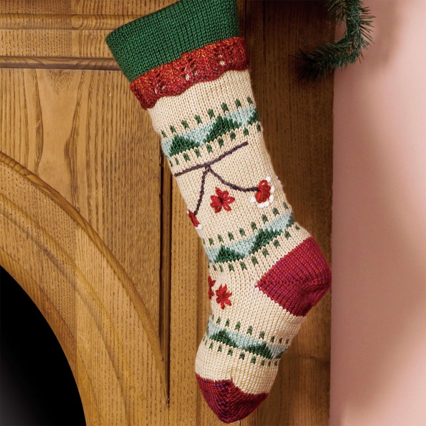 Caron Knit Folkways Christmas Stocking (Digital Download)